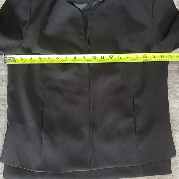 Eileen Fisher Black Open Front Silk blend Lightweight Blazer Fully Lined Sz 8P - Picture 5 of 10